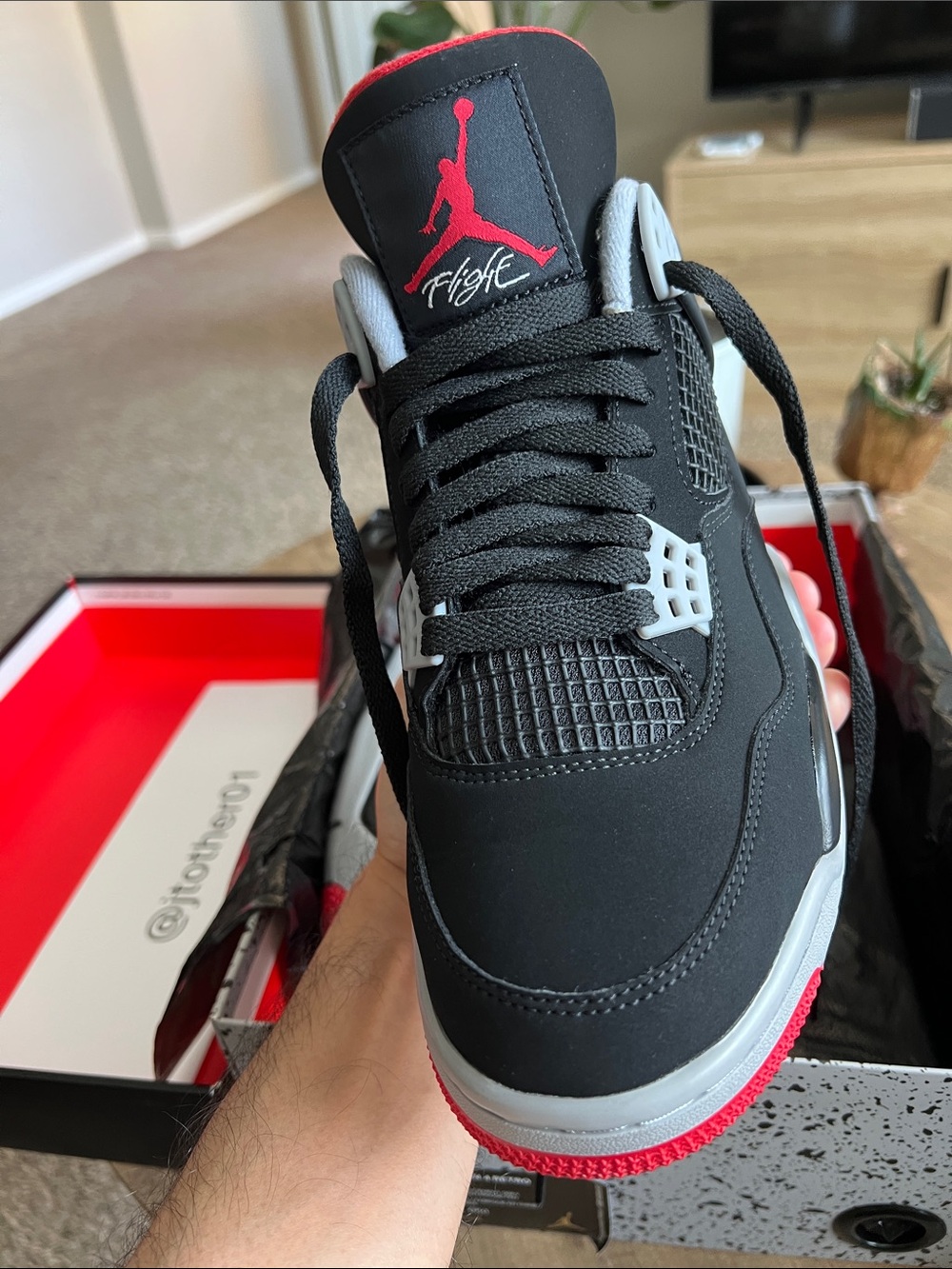 Nike Air Jordan 4 Retro “Bred” 2019 release - Picture 4 of 10